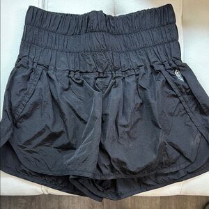 Free People Movement Black High-waisted Shorts